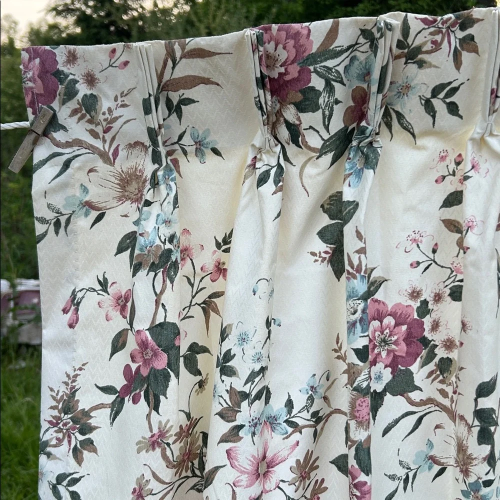 Vintage Burlington Insulated Draperies 6 Panels 24” X 63” Cottage Grandma